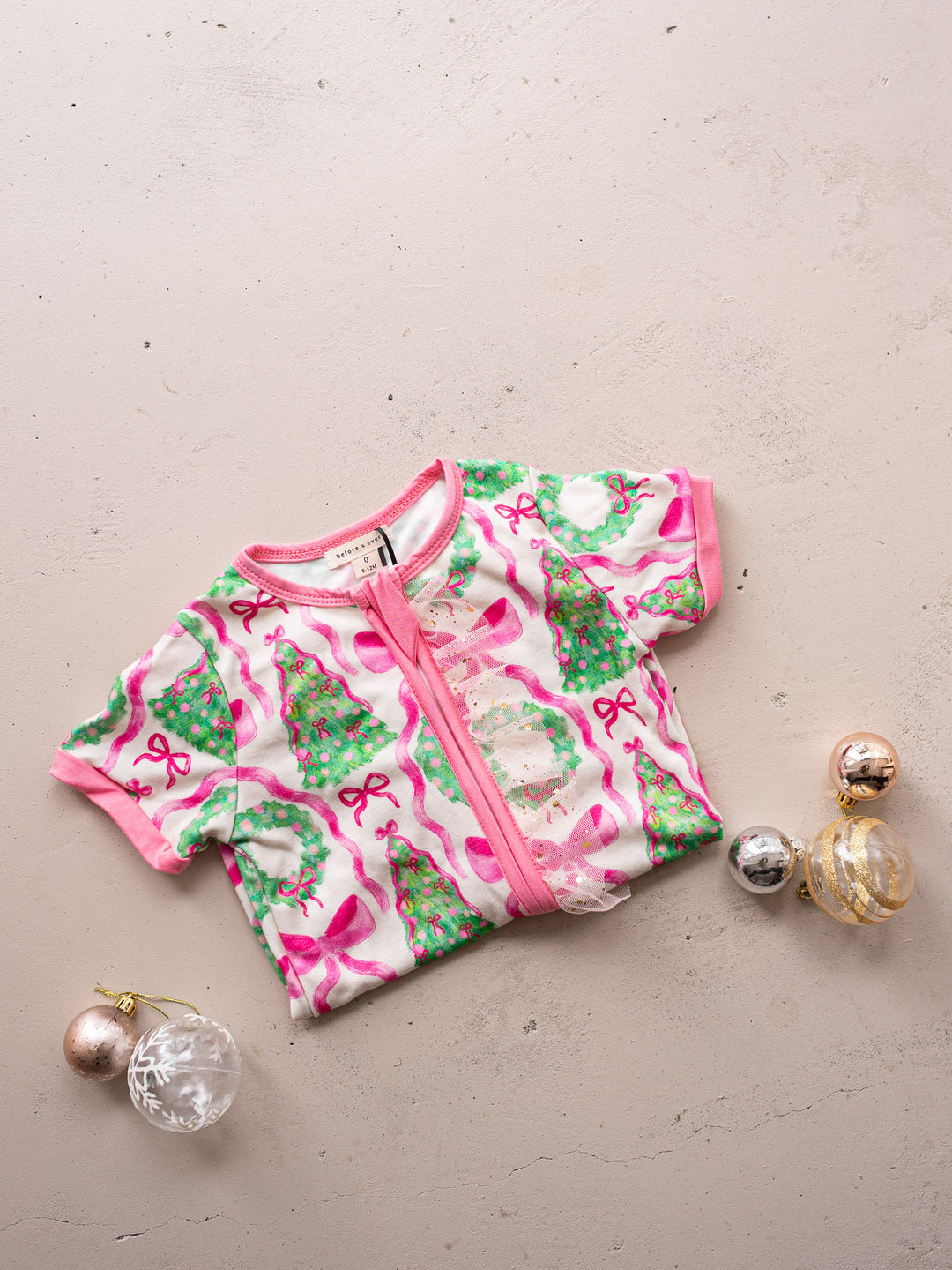 Tis The Season - Wreath Short-Sleeve Romper