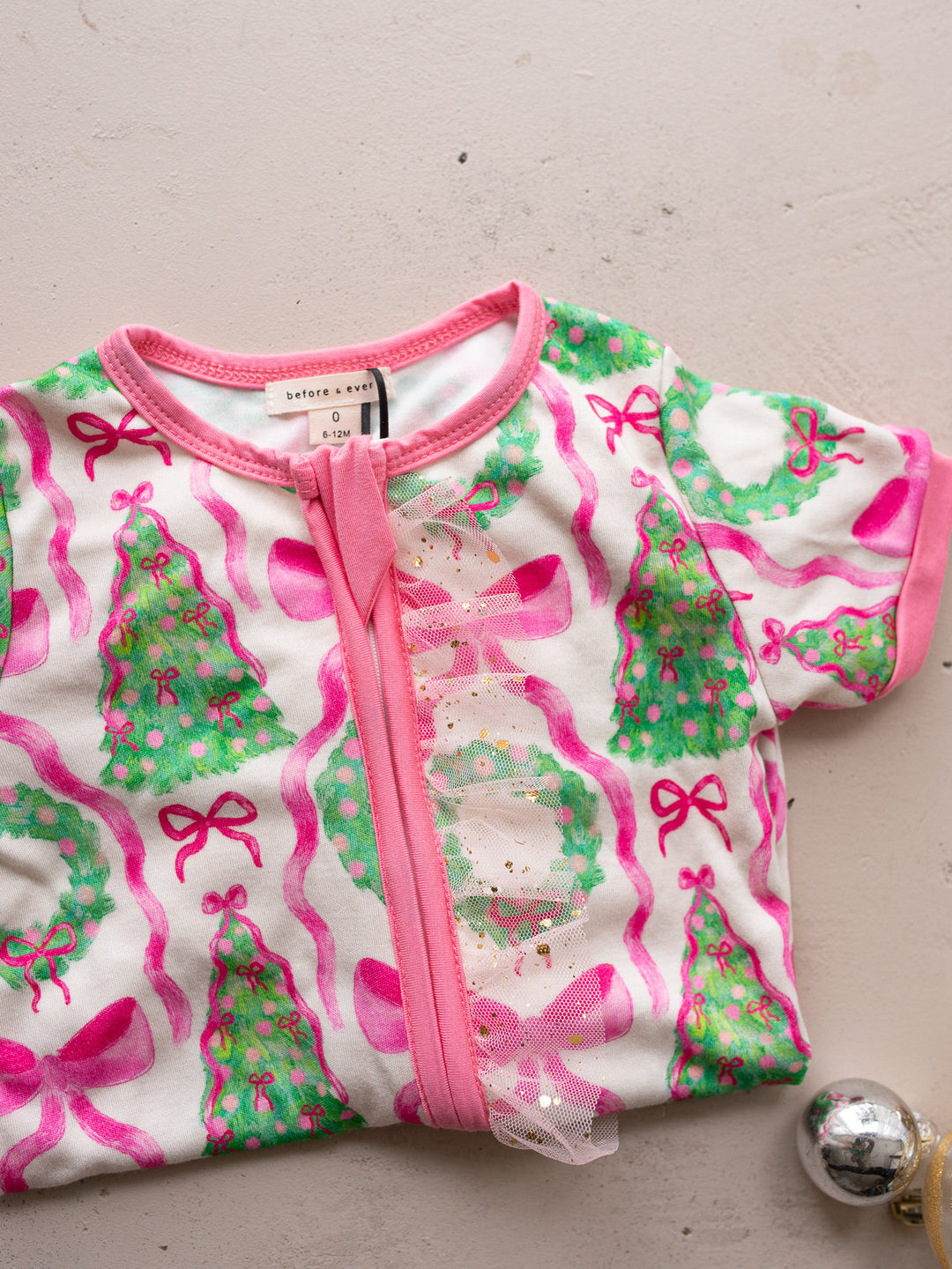 Tis The Season - Wreath Short-Sleeve Romper