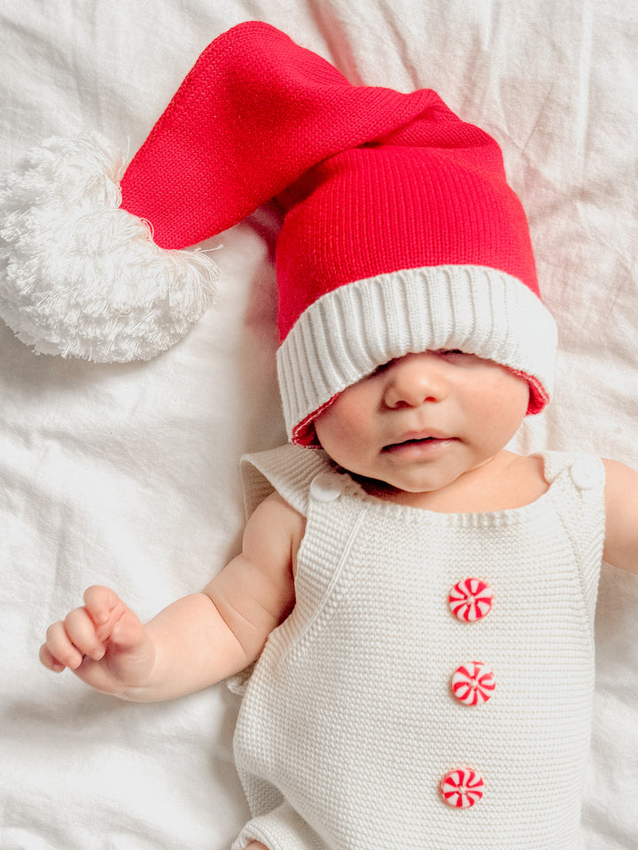 Knitted Santa Hat - Red