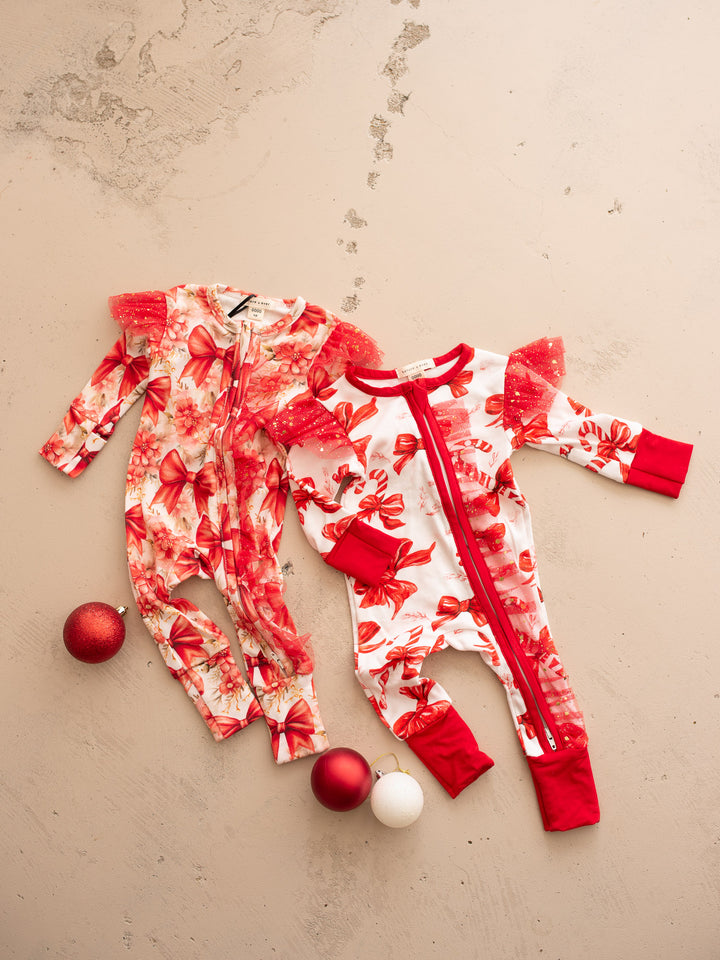 Tis The Season – Candy Bow Onesie