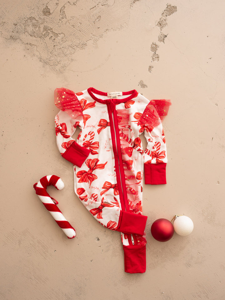 Tis The Season – Candy Bow Onesie