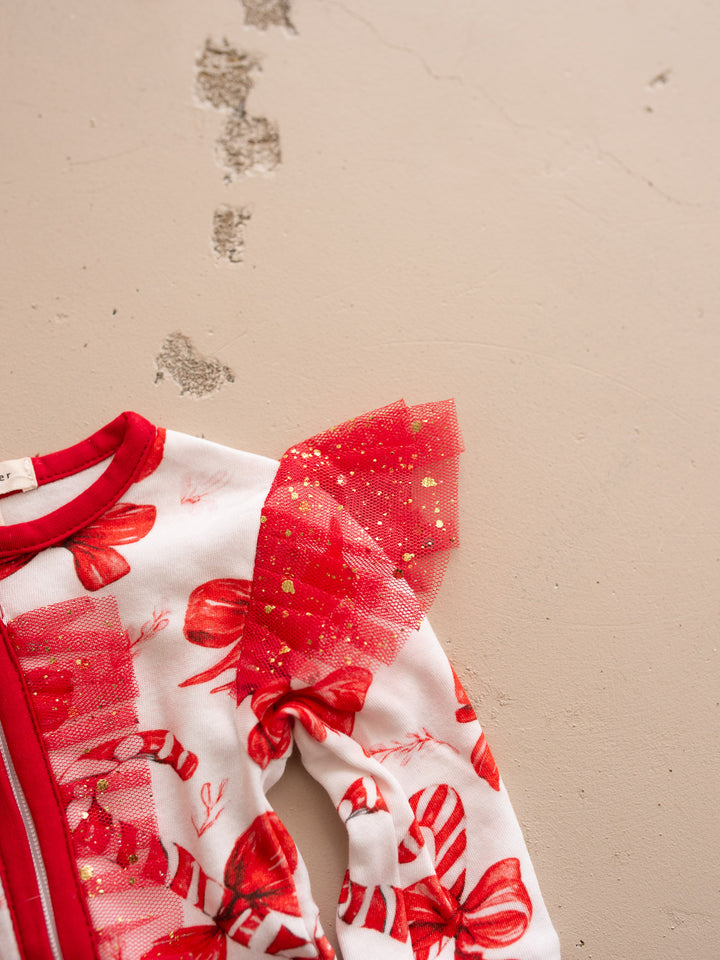 Tis The Season – Candy Bow Onesie