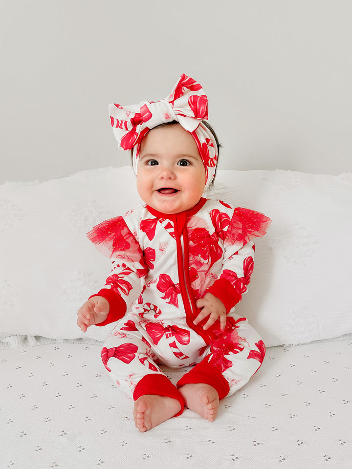 Tis The Season – Candy Bow Onesie