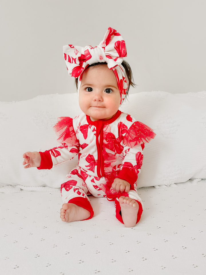 Tis The Season – Candy Bow Onesie
