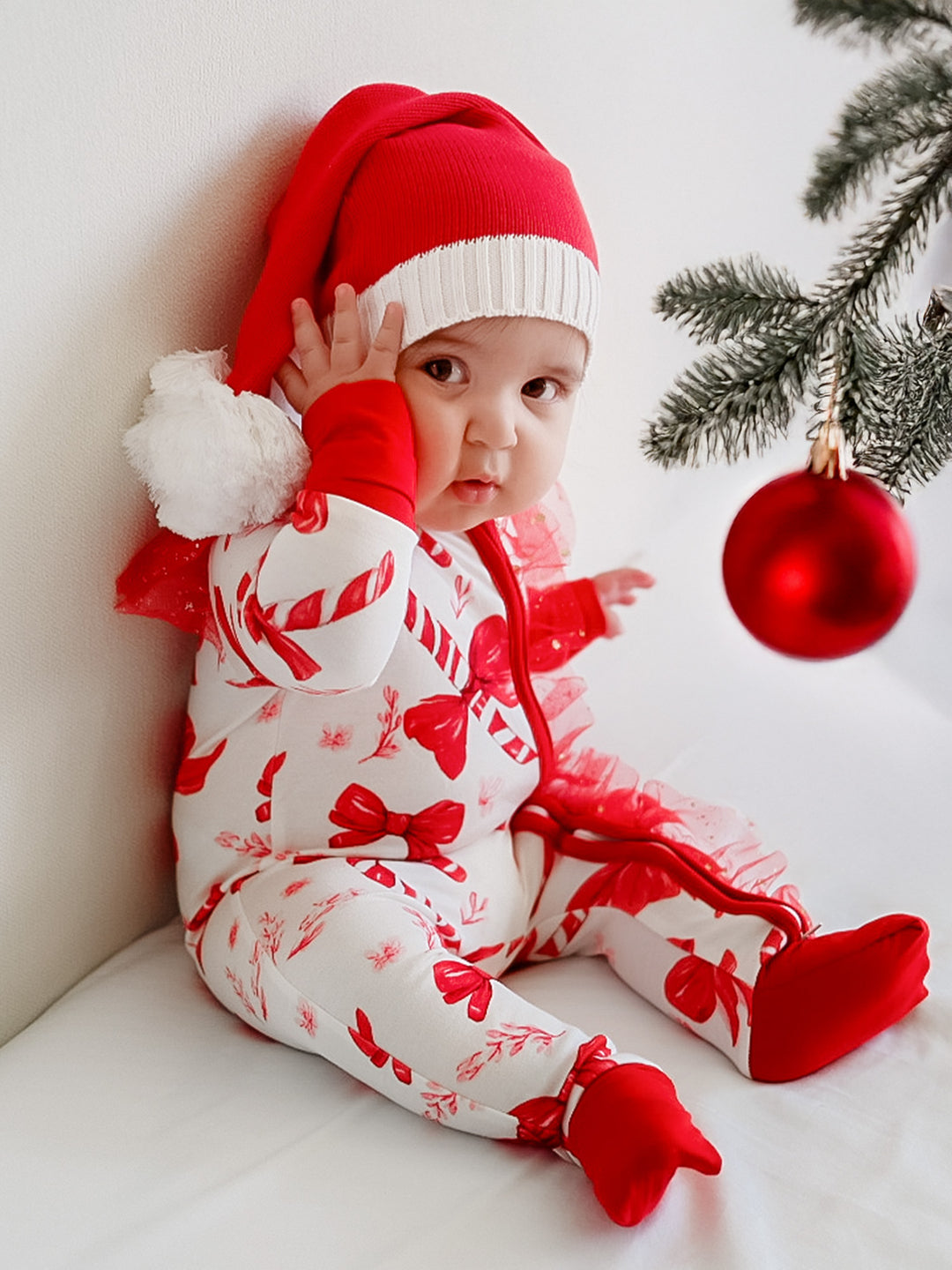 Tis The Season – Candy Bow Onesie