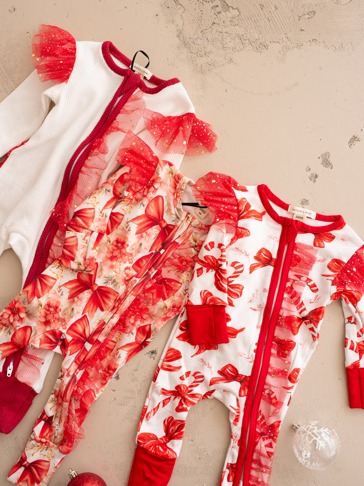 Tis The Season – Candy Bow Onesie