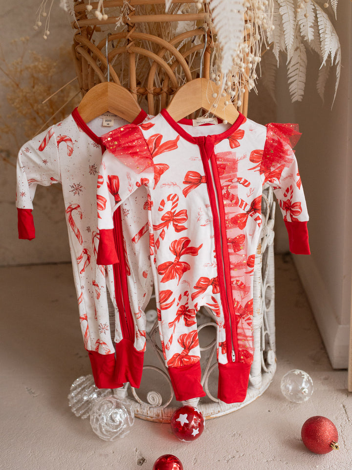 Tis The Season – Candy Bow Onesie