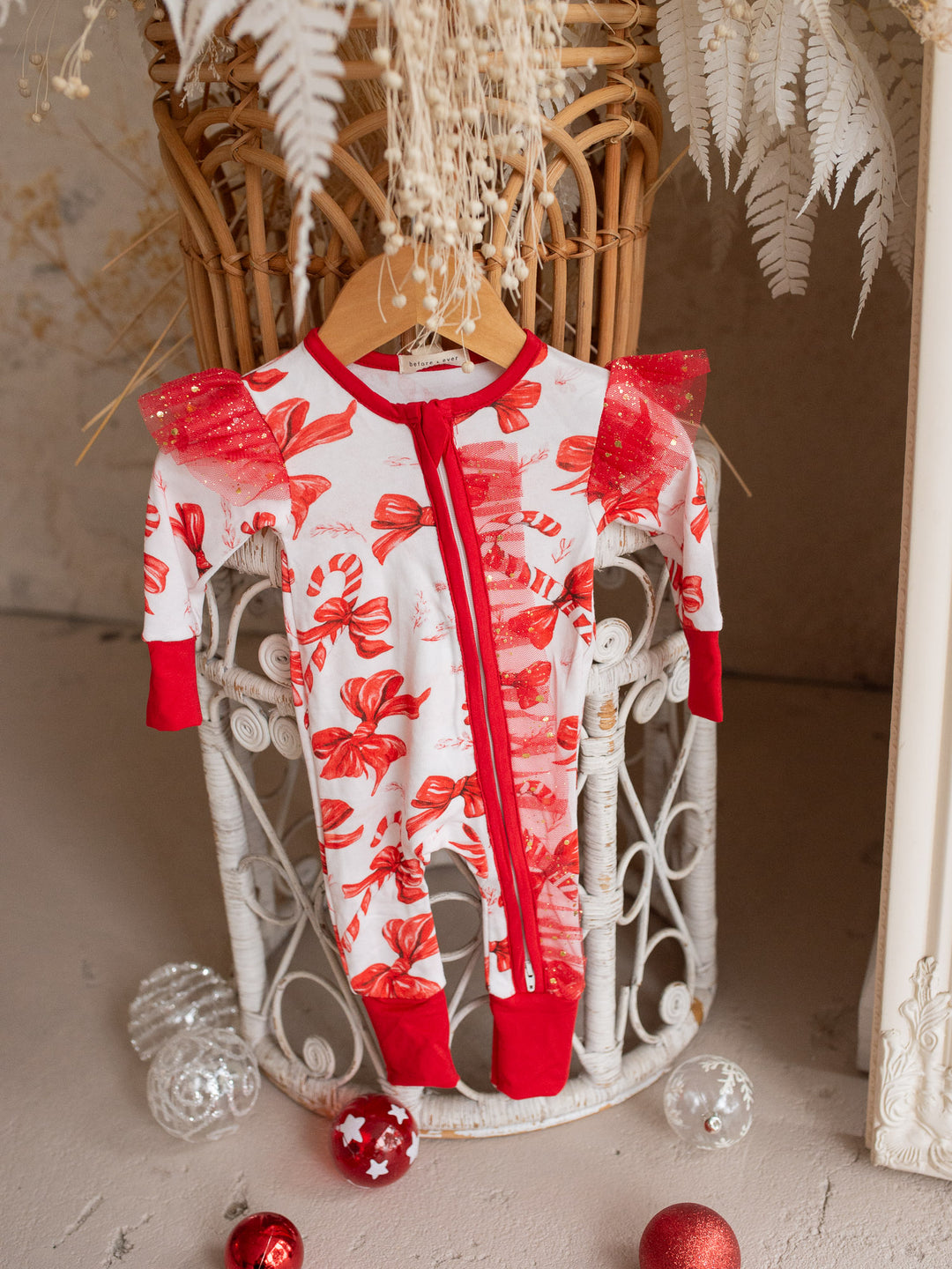 Tis The Season – Candy Bow Onesie