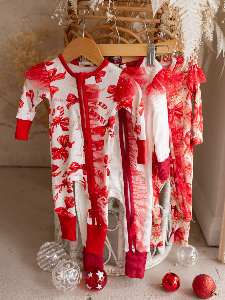 Tis The Season – Candy Bow Onesie