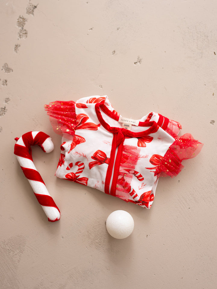 Tis The Season – Candy Bow Onesie
