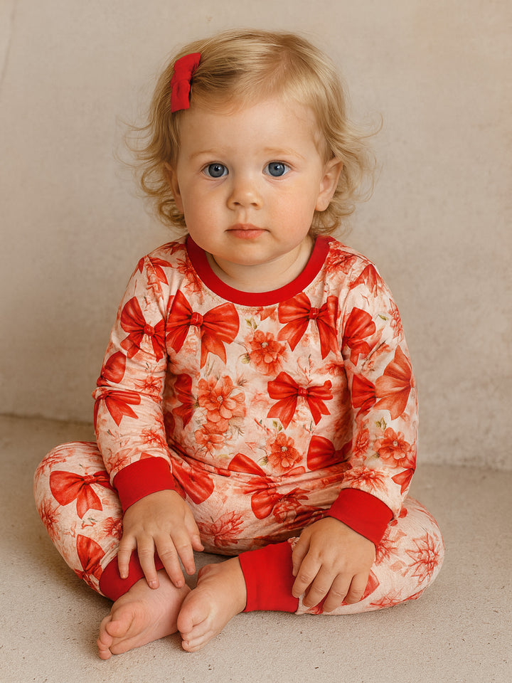 All I Wish PJ Set - Red Bow