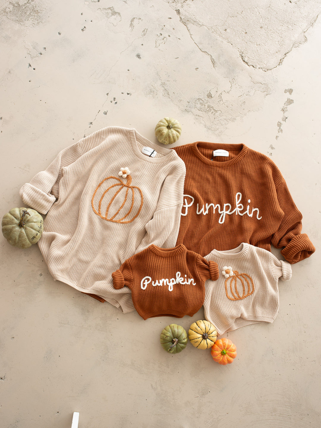 Pumpkin Bloom Sweater - Oatmeal Mama Edition