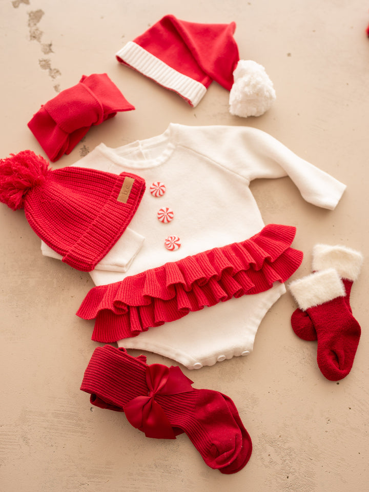 Santa Baby Socks - Red