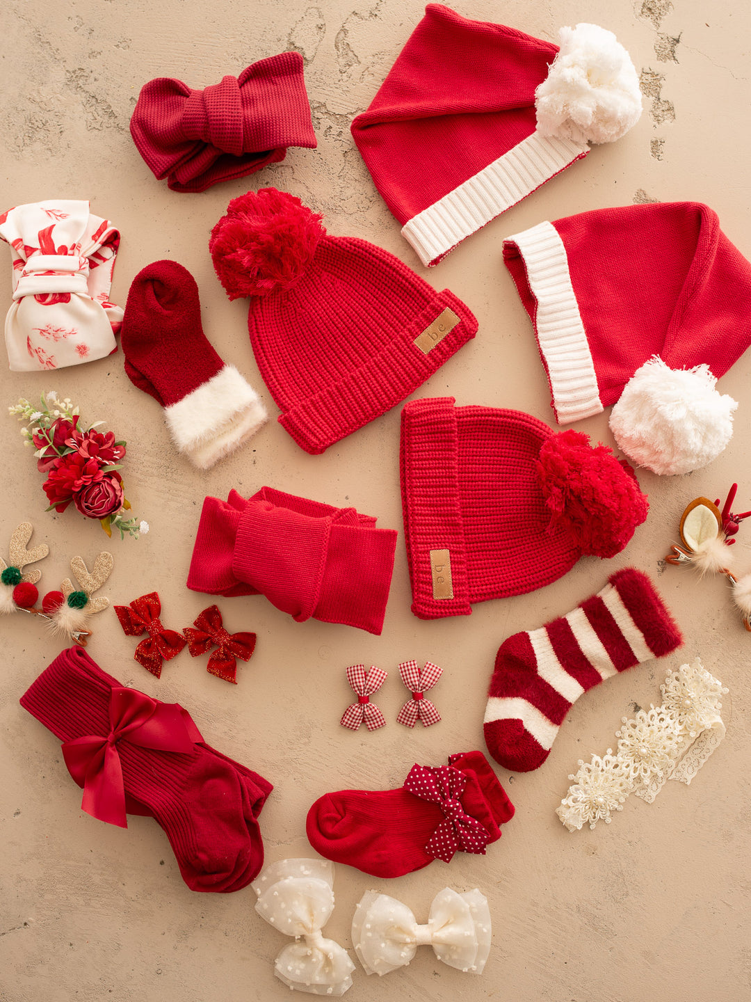 Bliss Knitted Beanie - Red