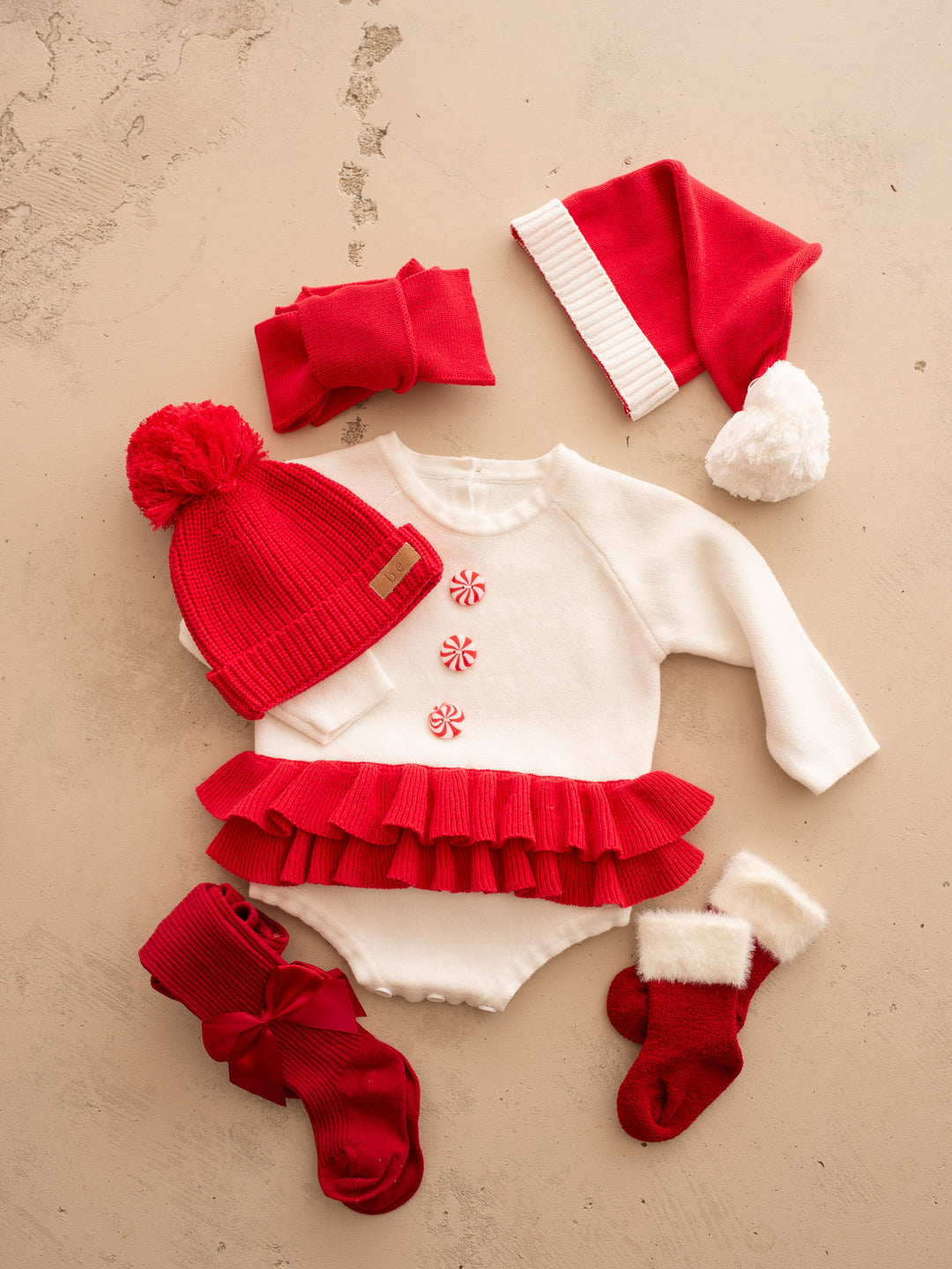 Knitted Santa Hat - Red