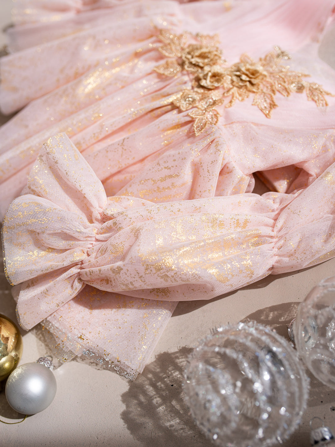 Sleigh All Day - Long Sleeve Pink Gold