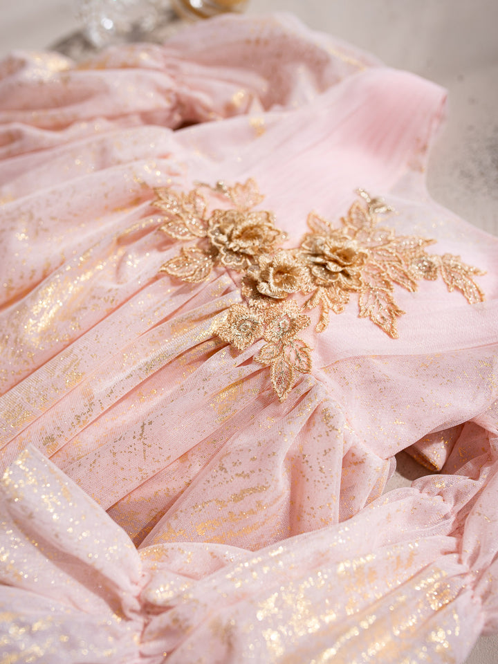 Sleigh All Day - Long Sleeve Pink Gold