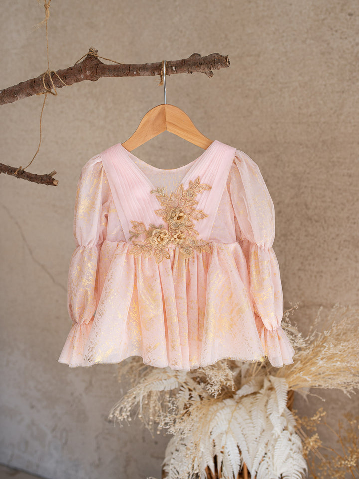 Sleigh All Day - Long Sleeve Pink Gold