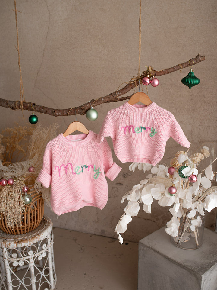 Merry Sweater - Baby Pink