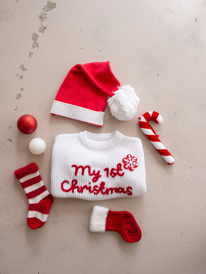 My 1st Christmas Sweater - White