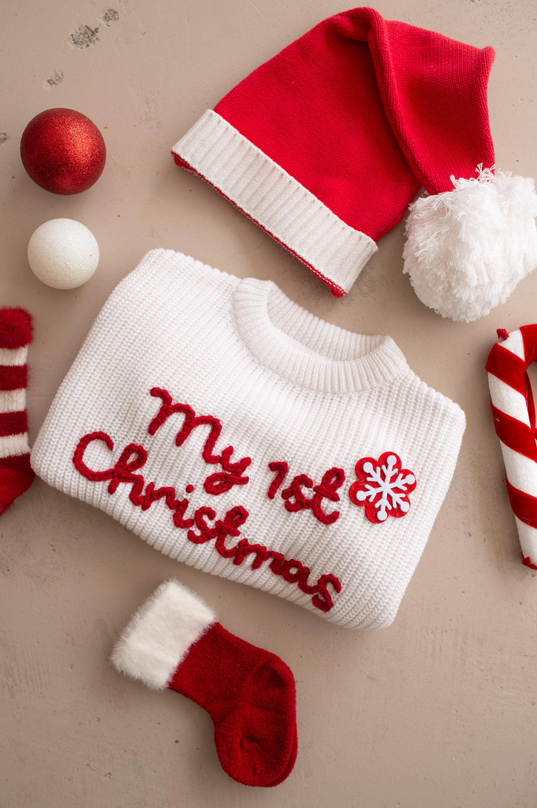My 1st Christmas Sweater - White