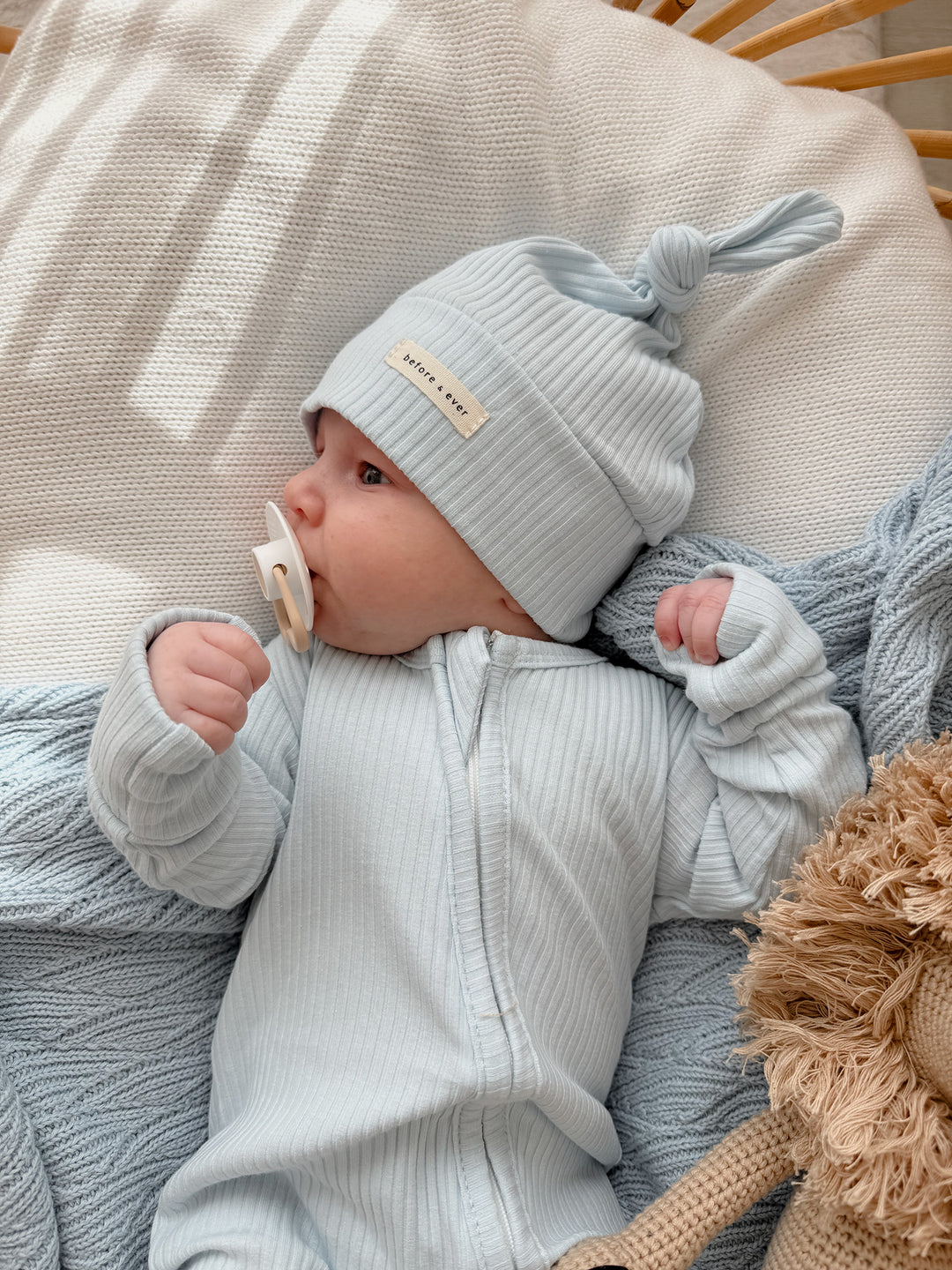 Forever Loved Rib Hat - Ice Blue