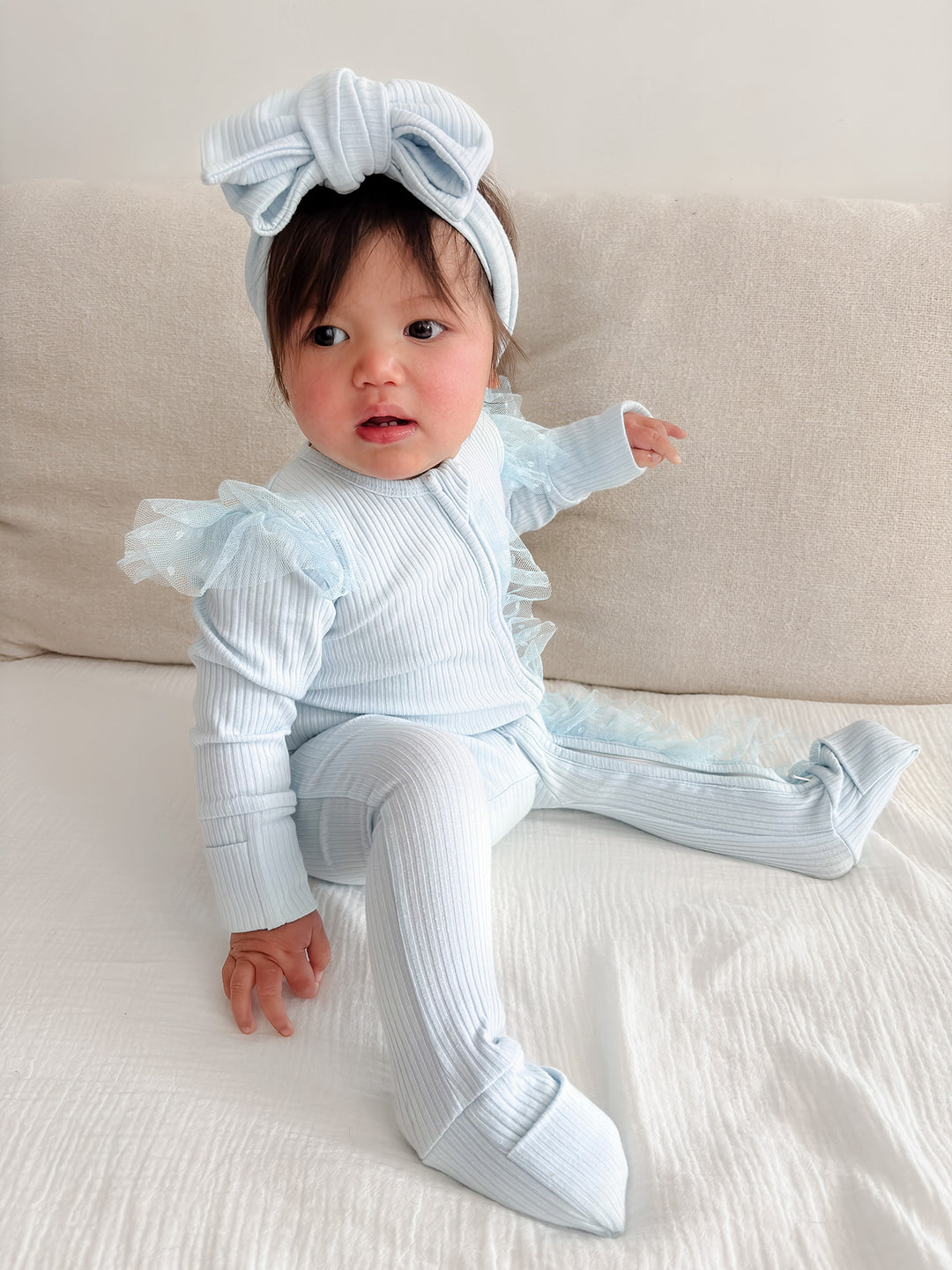 Forever Loved Onesie - Ice Blue For Girls