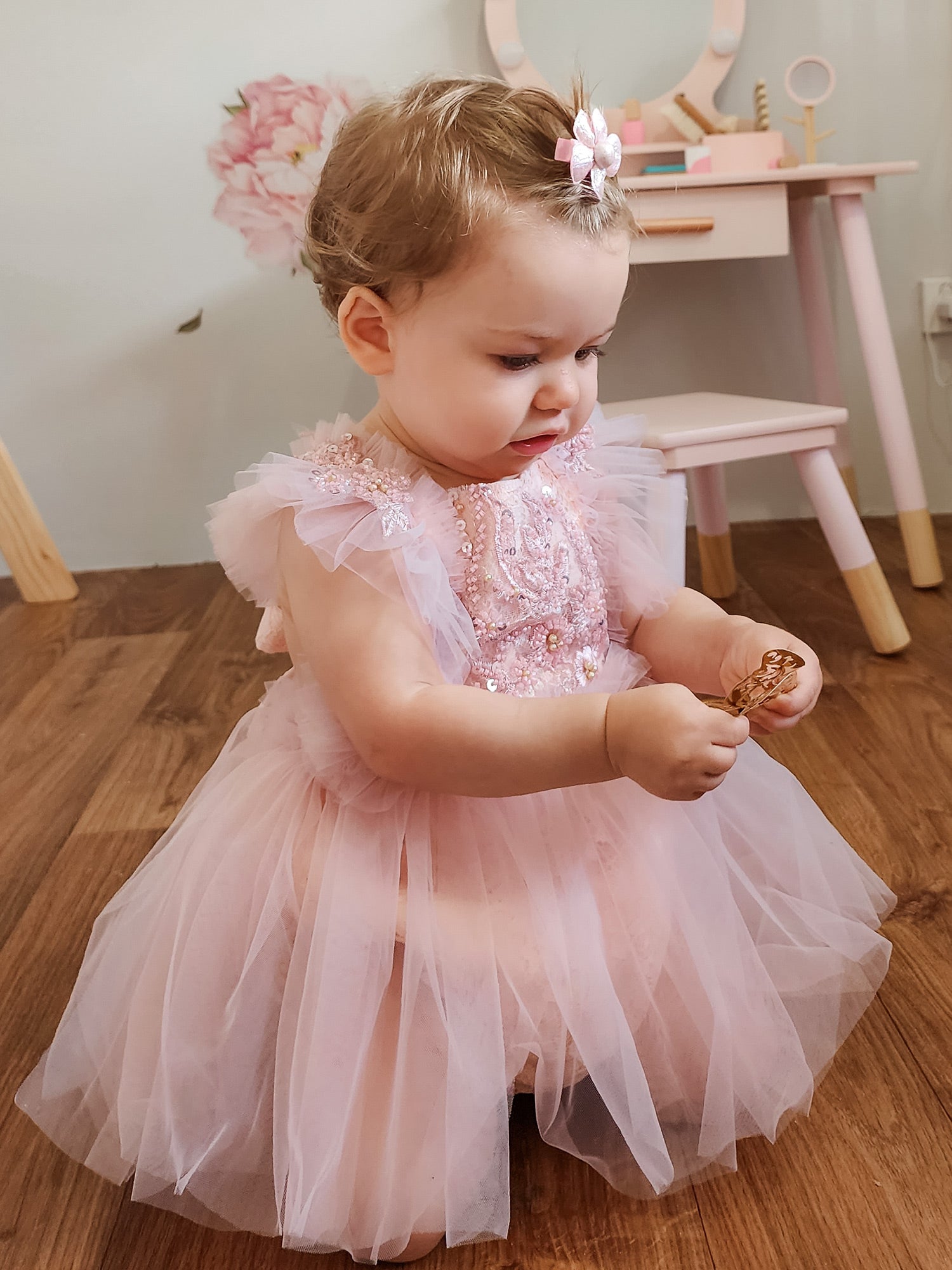 Baby Girl First Birthday Sequin Tutu Romper Dress, A Little Extra