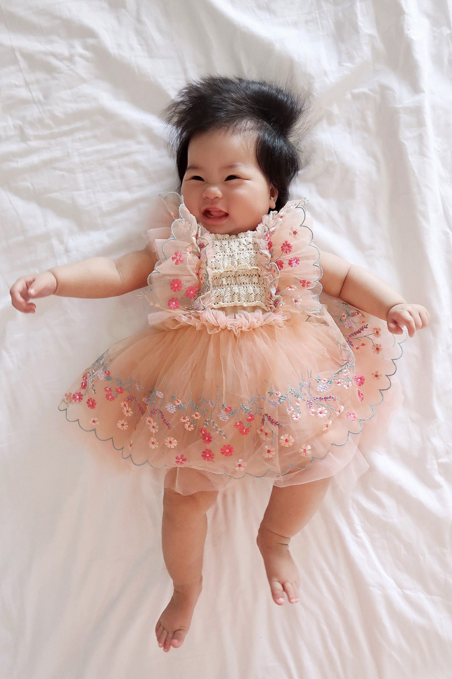 Pretty Me Baby Tulle Romper Dress - Peachy Pink – Before & Ever