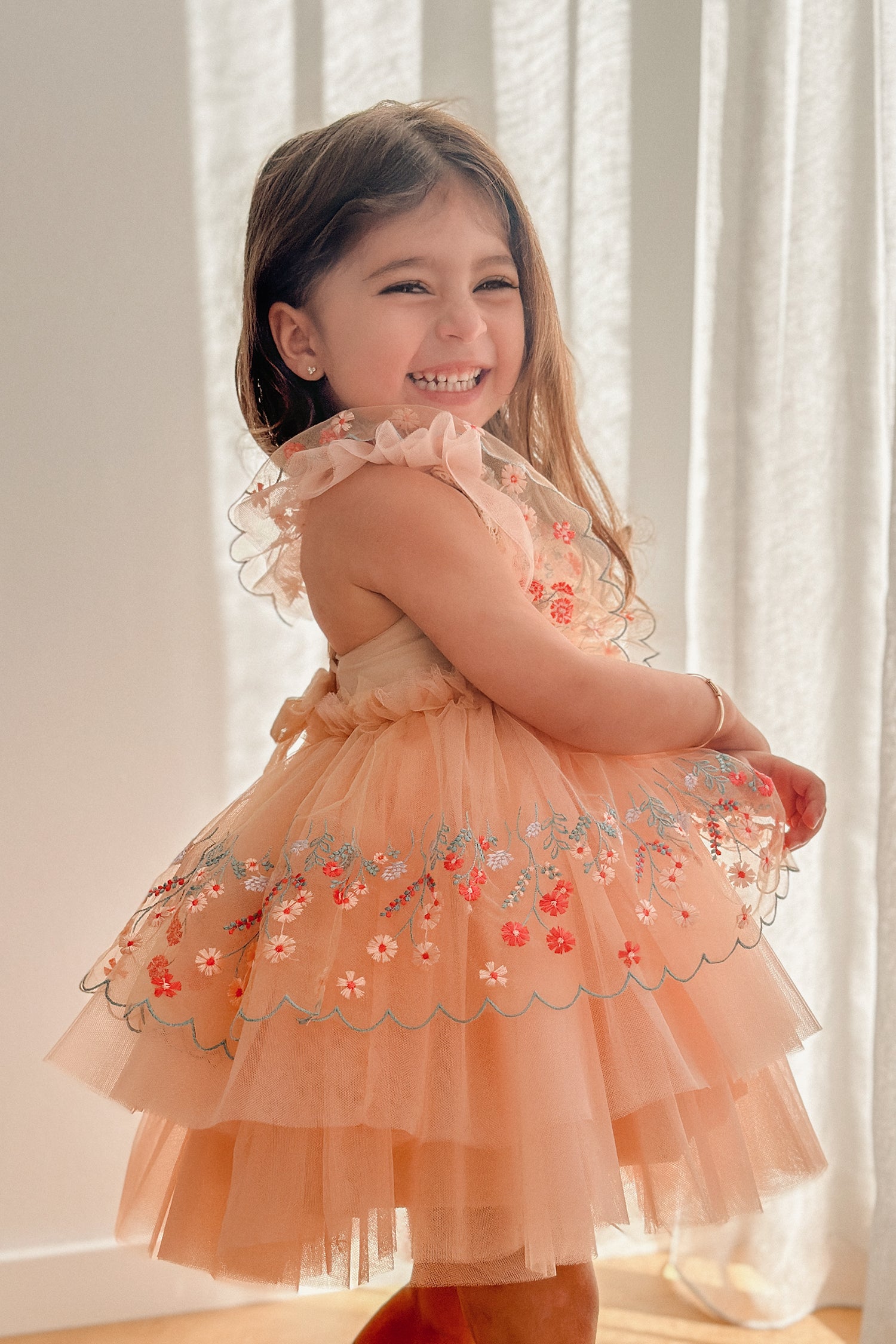Pretty Me Baby Tulle Romper Dress - Peachy Pink – Before & Ever