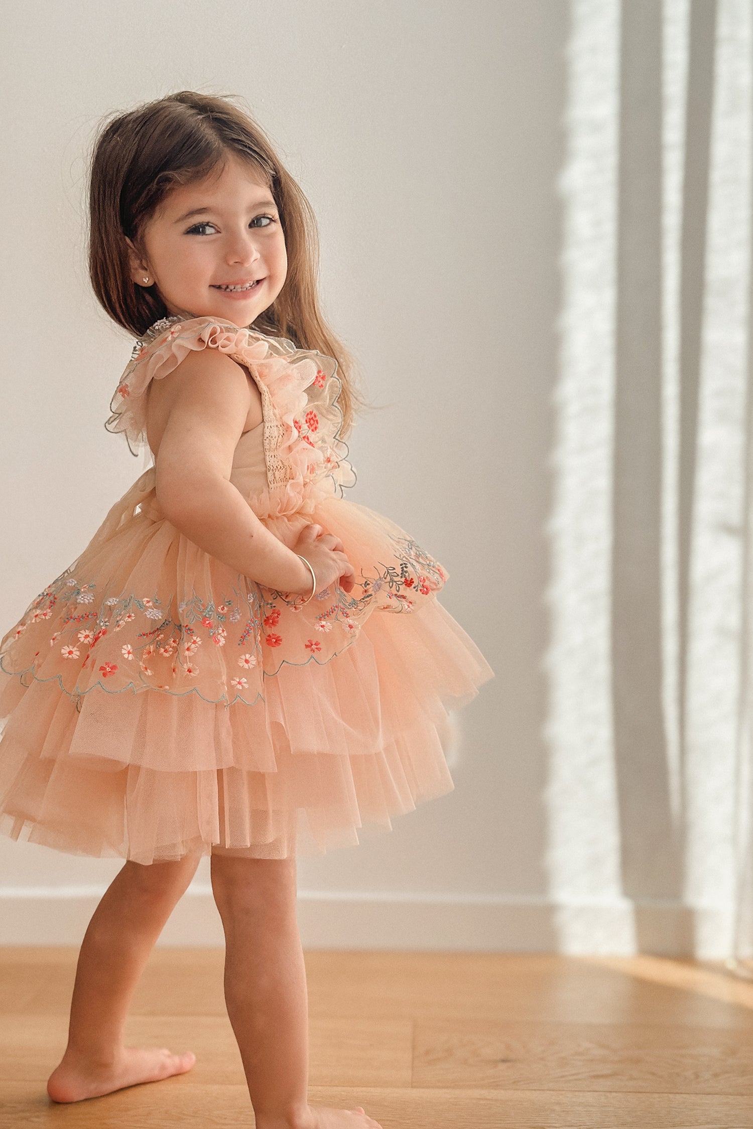 Pretty Me Baby Tulle Romper Dress - Peachy Pink – Before & Ever