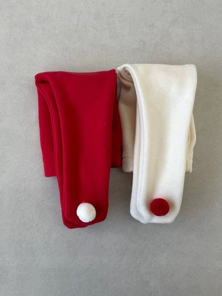 Baby Rudolph Fleece Lined Leggings - White