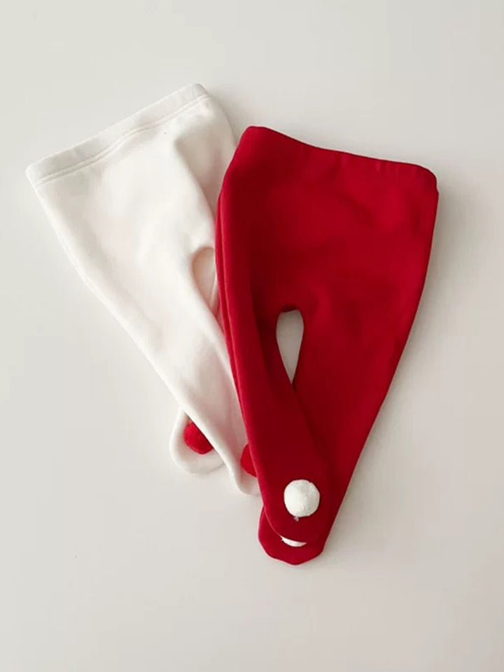 Baby Rudolph Fleece Lined Leggings - Red