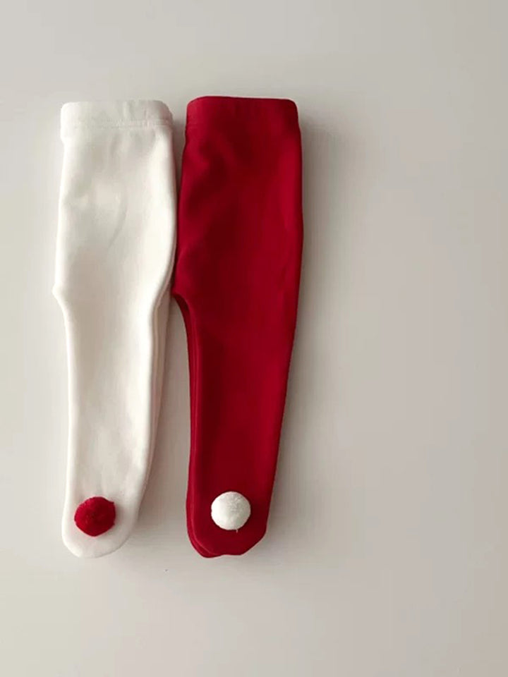 Baby Rudolph Fleece Lined Leggings - White