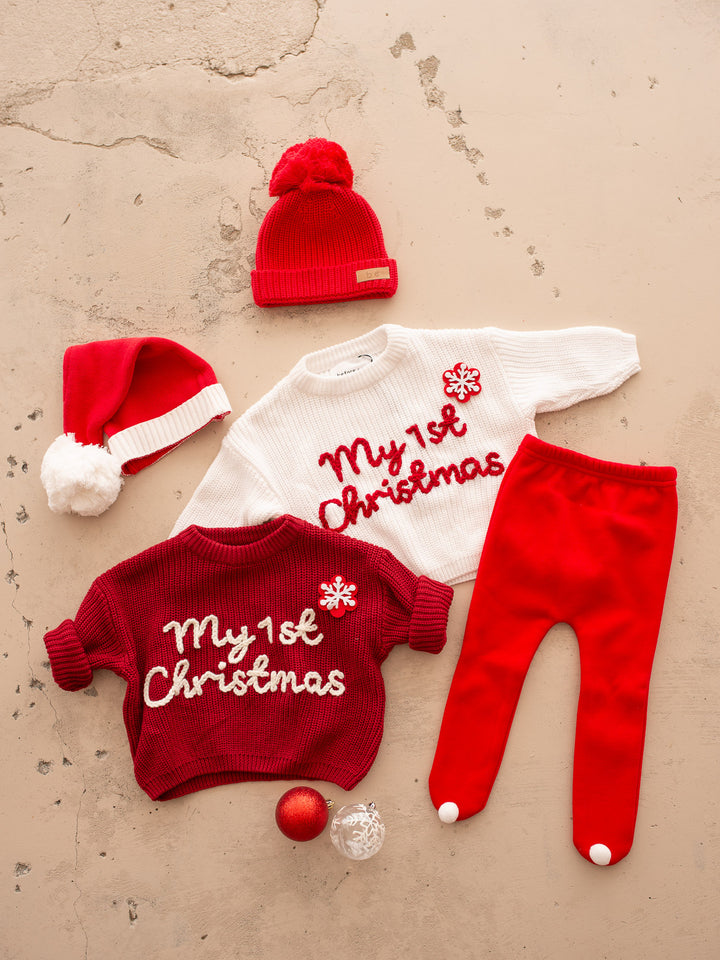 My 1st Christmas Sweater - White