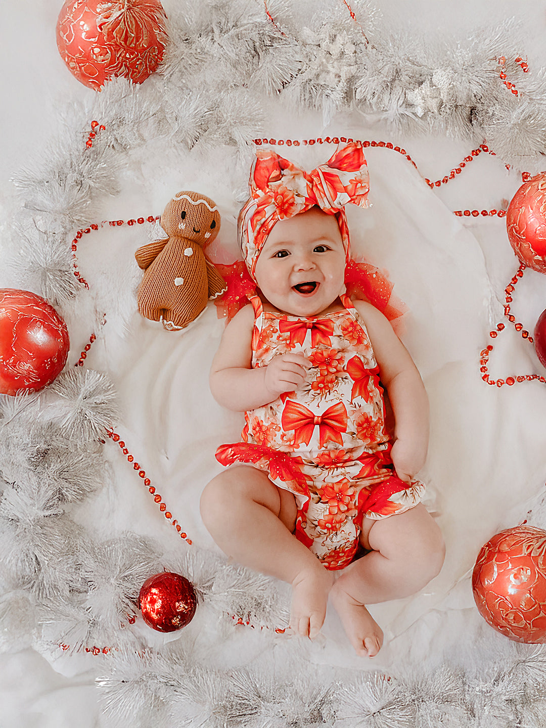 All I Wish - Red Bow Romper
