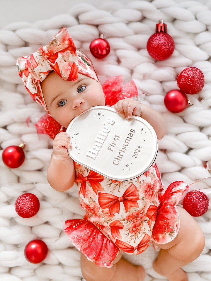 All I Wish - Red Bow Romper