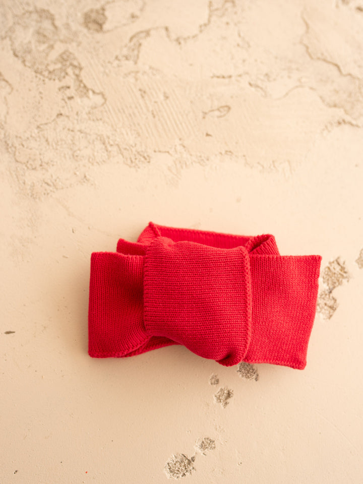 Pure - Knitted Oversized Topknot Headwrap Red