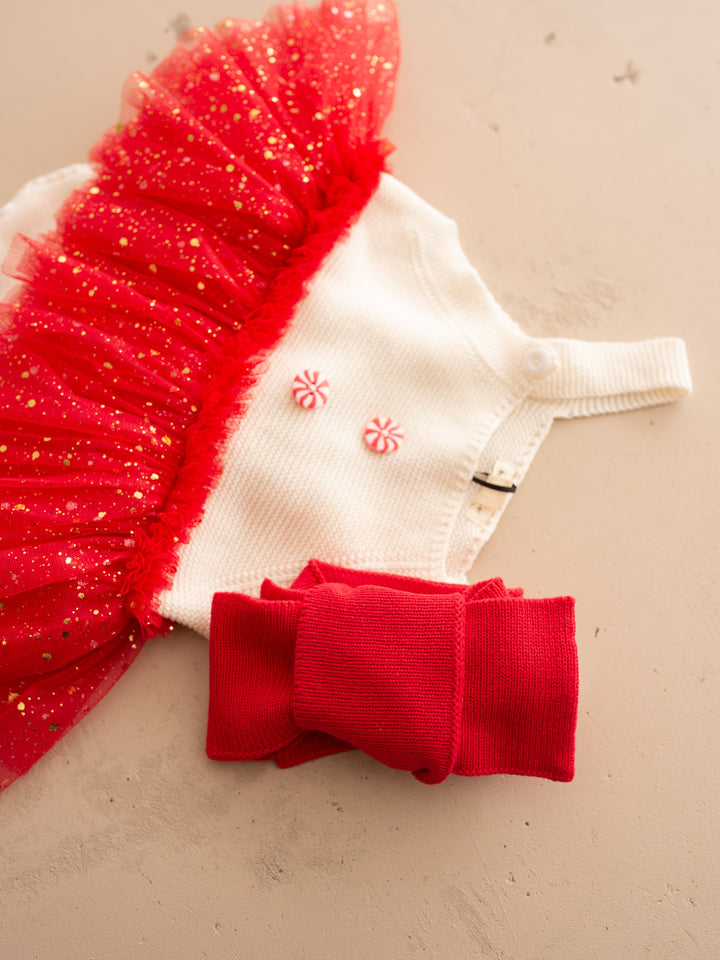 Pure - Knitted Oversized Topknot Headwrap Red