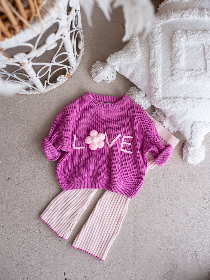 Love Sweater - Fuchsia