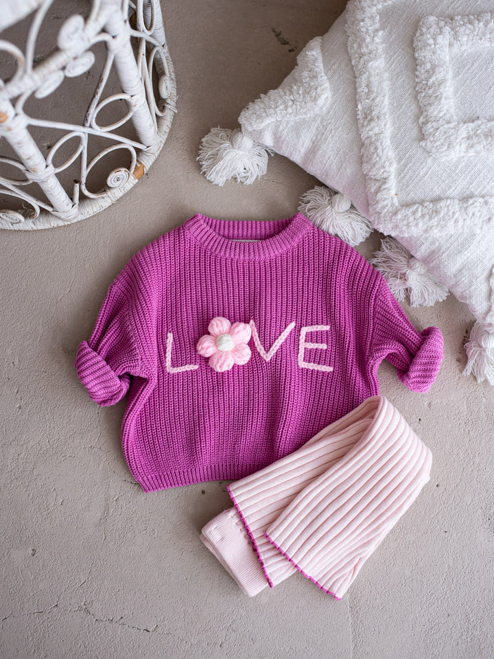 Love Sweater - Fuchsia