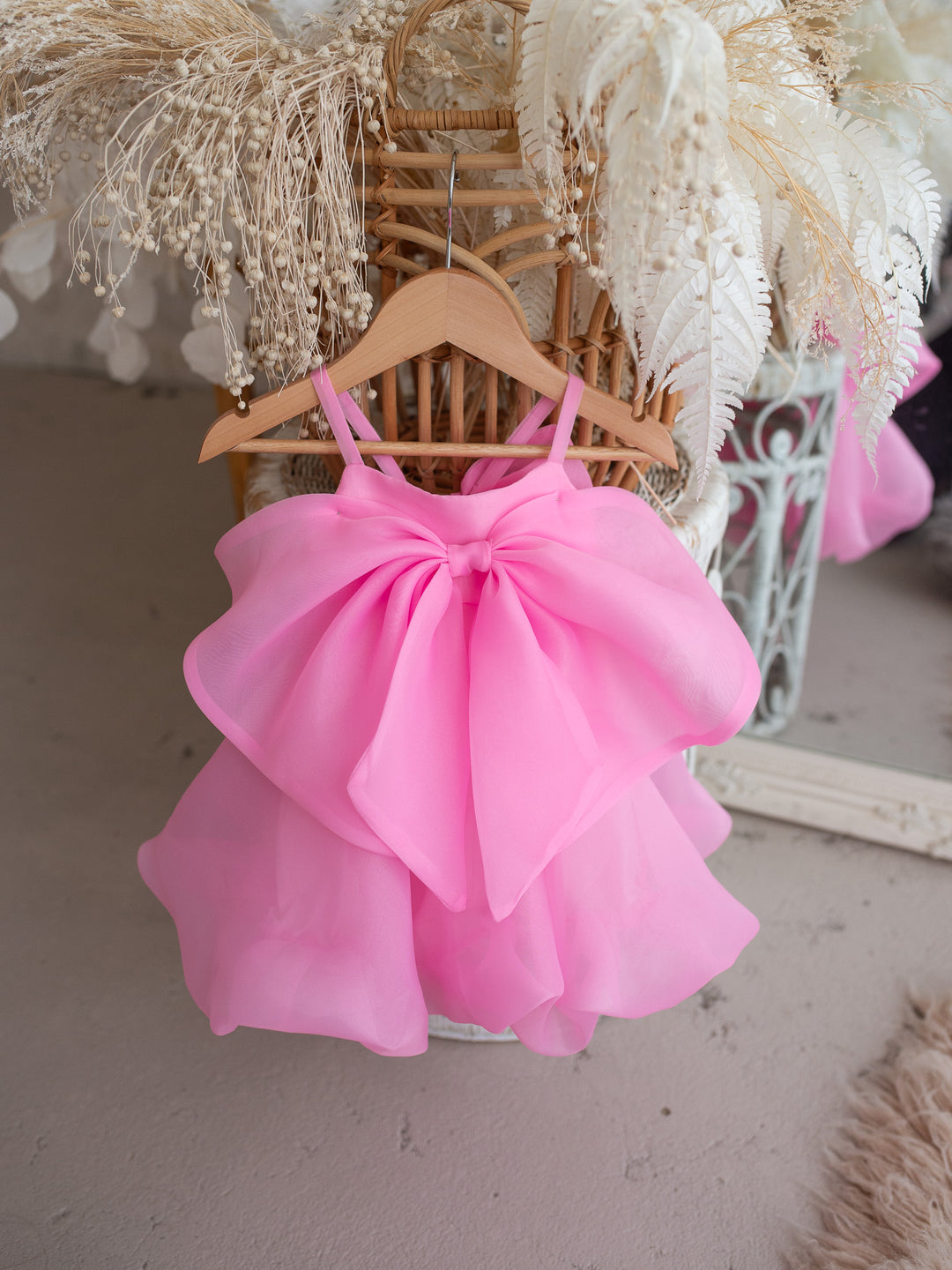 pink dresses birthday A Line Pink Dress Soft Tulle Gown for Kids Cute Girls' Birthday Dress, Pink / 160 cm