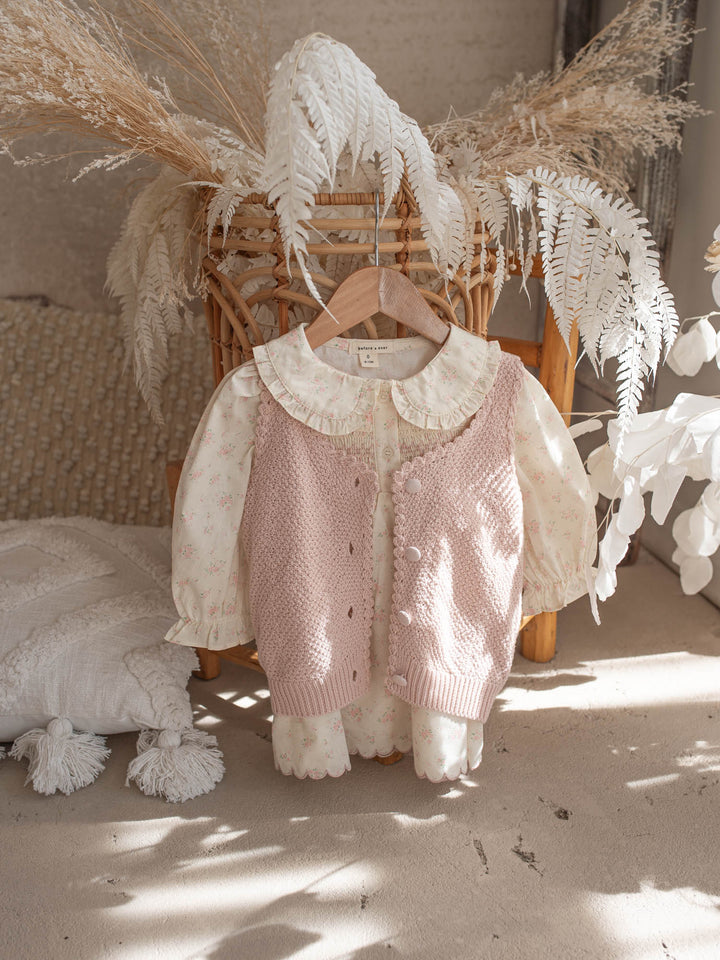 Arden Knit Vest - Soft Pink