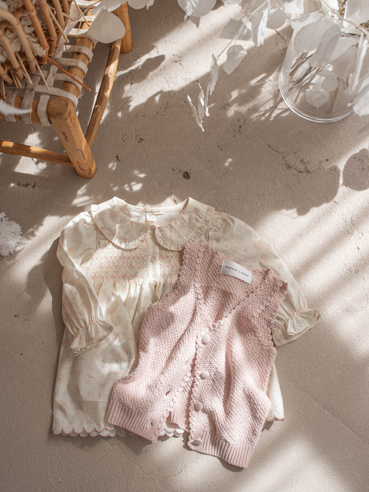 Arden Knit Vest - Soft Pink