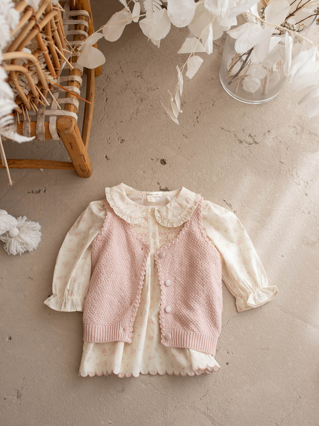 Arden Knit Vest - Soft Pink