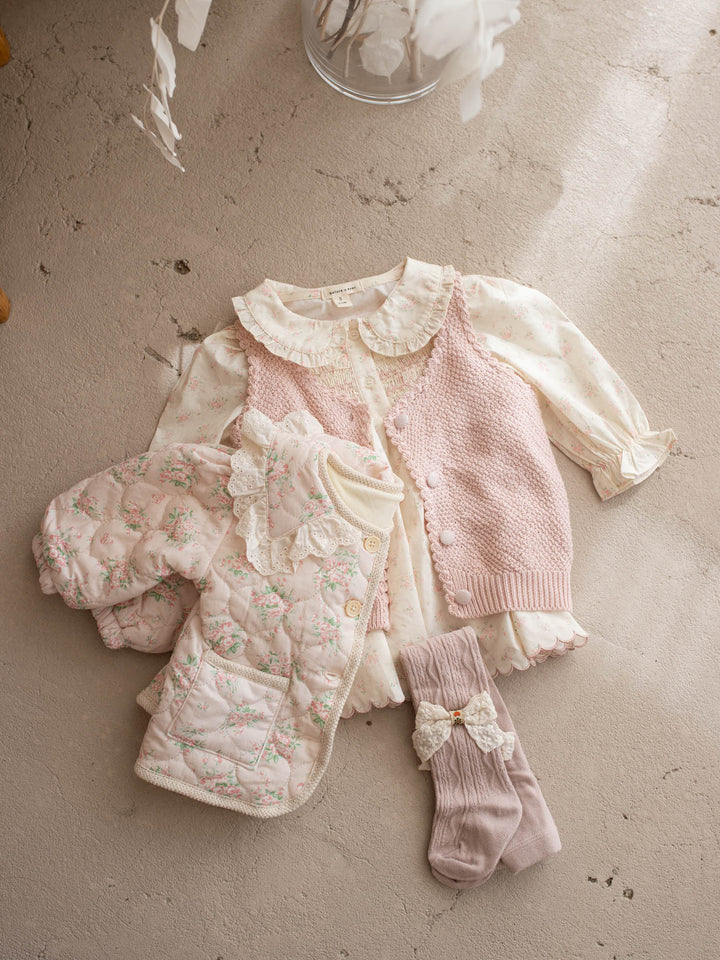Arden Knit Vest - Soft Pink