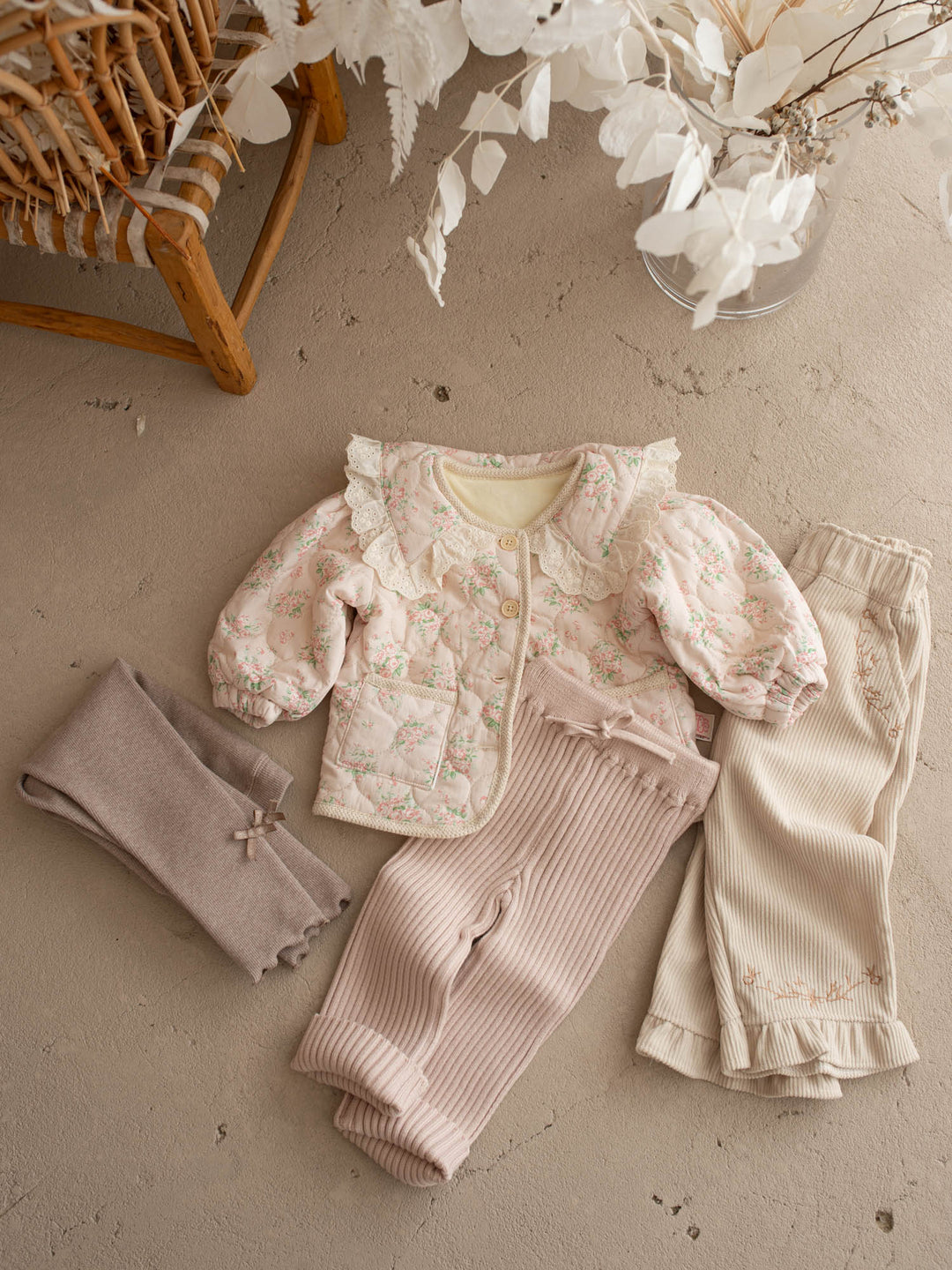Elara Cord Pants - Oatmeal