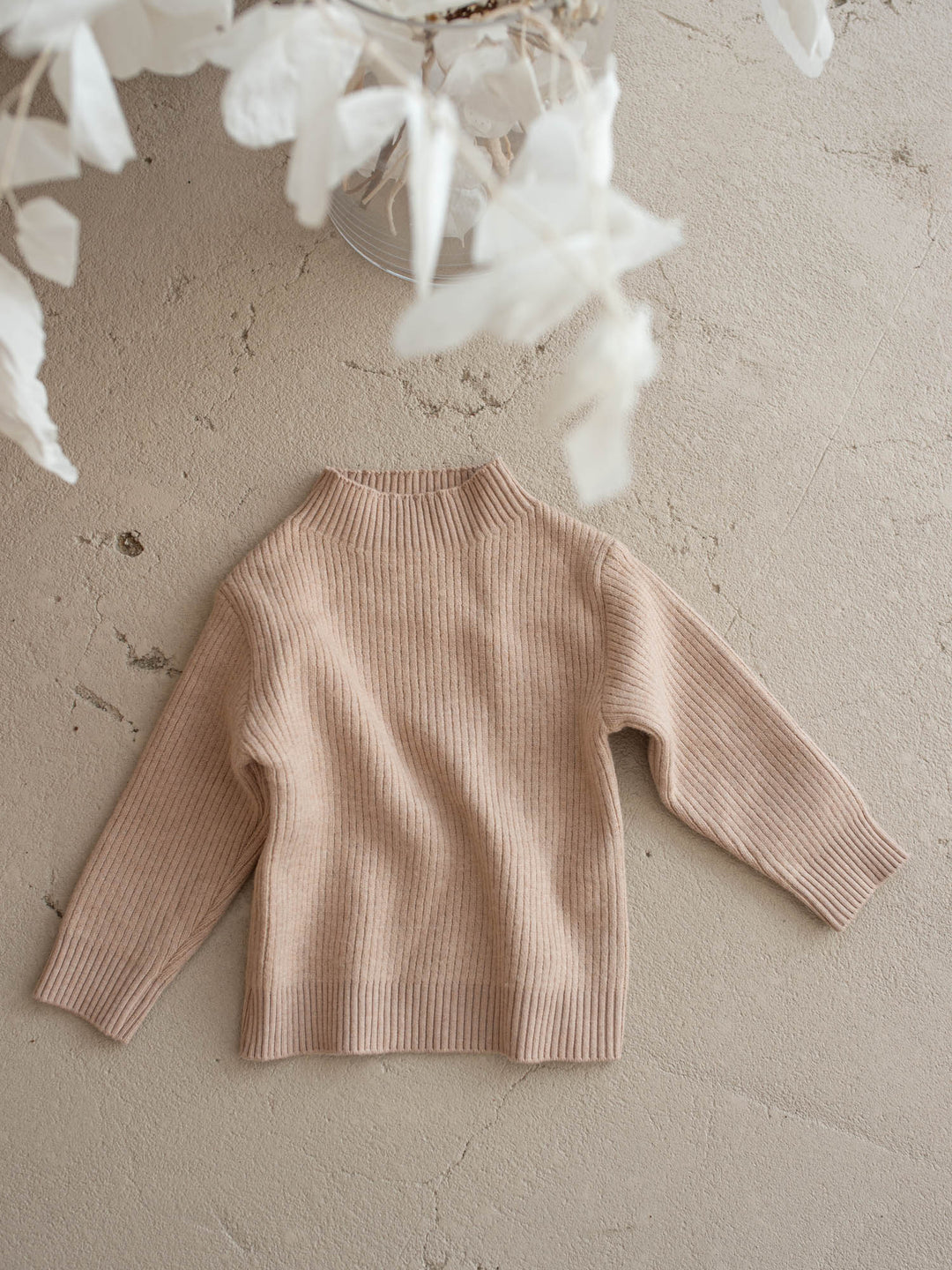Mila Plush Lined Knit Top - Latte