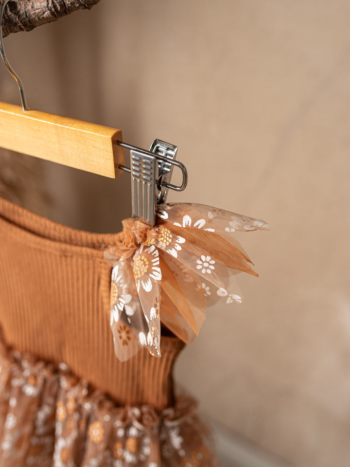 Toffee Daisy Bodysuit - Brown