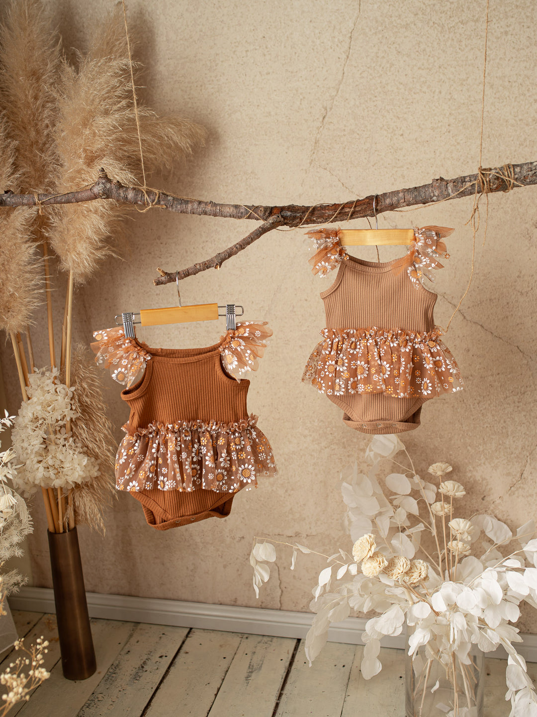 Toffee Daisy Bodysuit - Brown